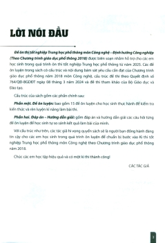 ĐỀ ÔN THI TỐT NGHIỆP THPT MÔN CÔNG NGHỆ - ĐỊNH HƯỚNG CÔNG NGHIỆP (Biên soạn theo Chương trình GDPT 2018)